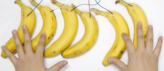 Amerikanische Studenten haben ein Bananenklavier gemacht