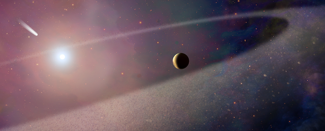 Astronomen haben zum ersten Mal entdeckt, dass die Atmosphäre eines Weißen Zwergs durch ein kometenähnliches Objekt verschmutzt werden kann 