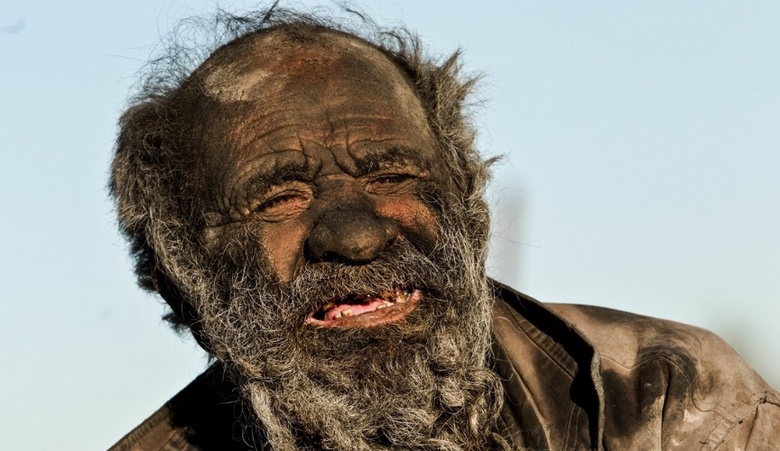 Der iranische Landstreicher wurde seit 60 Jahren nicht mehr gewaschen
