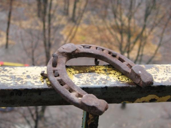 Hufeisen auf der Veranda 