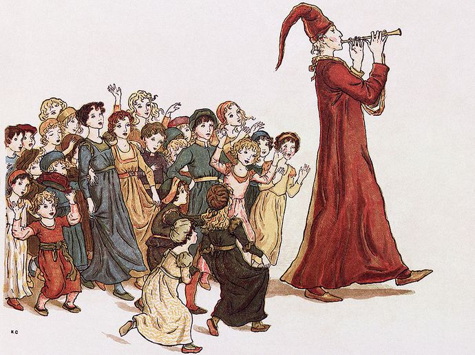 Wie der Hamelny Pied Piper die Stadtbewohner für ihre Undankbarkeit bestrafte