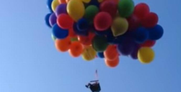 Der Kanadier wurde verhaftet, weil er hundert Ballons geflogen hatte