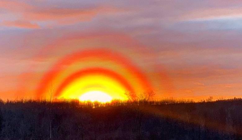 Kanada fängt die unerklärlichen Ringe um die Sonne ein