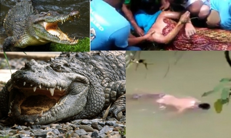 Das Krokodil gab den Verwandten den Körper des Mannes zurück, den er gegessen hatte.