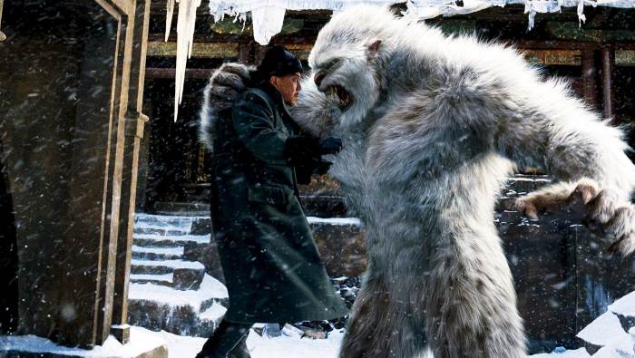 Zotteliges weißes Monster wie ein Yeti