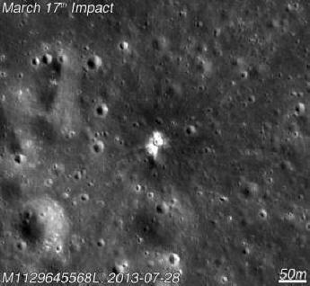 Ein neuer Krater öffnete sich auf dem Mond