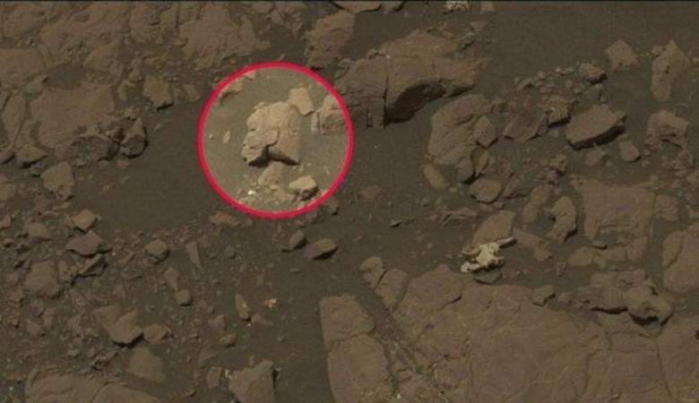 Der Kopf der Statue wurde auf dem Mars entdeckt
