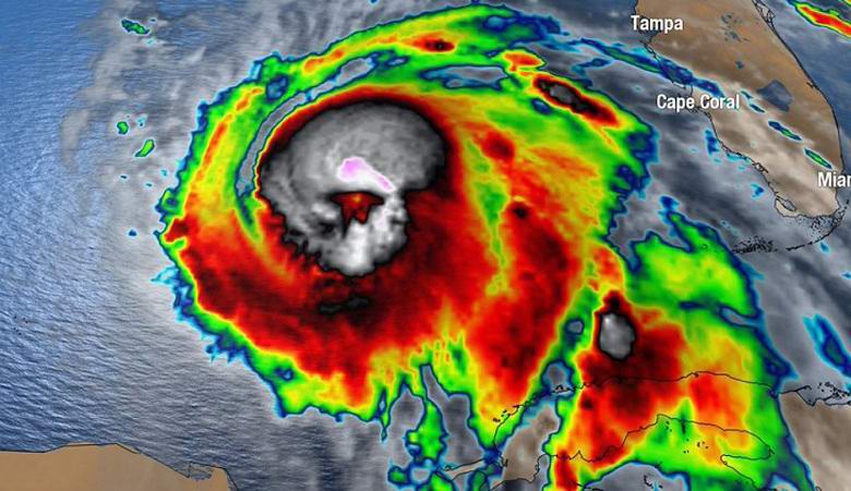 In einem Satellitenbild eines Hurrikans