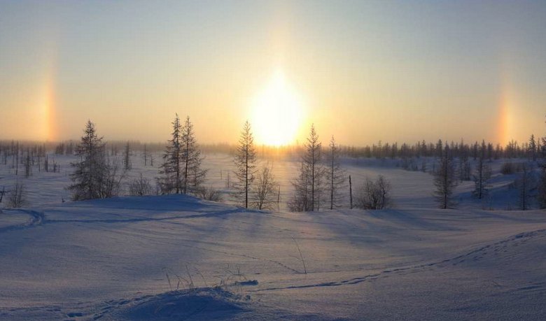 Über dem Yamal beobachteten die Einheimischen drei Sonnen gleichzeitig.