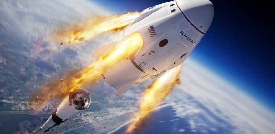 Namen der ersten Astronauten, die mit bemannten SpaceX-Raumfahrzeugen zur ISS fliegen 