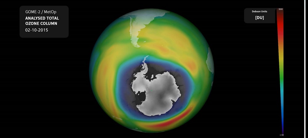 Das Ozonloch über der Antarktis wächst schnell