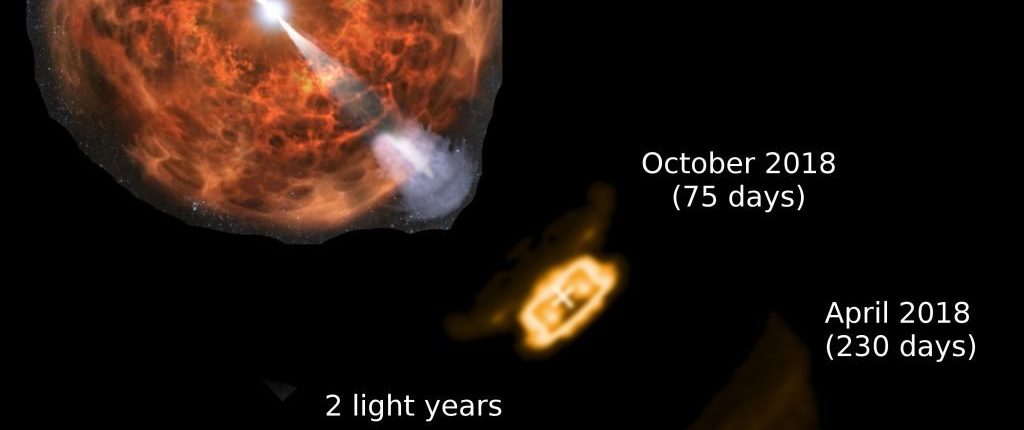 Radiobeobachtungen bestätigen den superschnellen Ausstoß von Material aus dem verschmelzenden Neutronenstern 