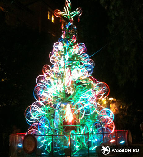 Weihnachtsbaum von Fahrrädern