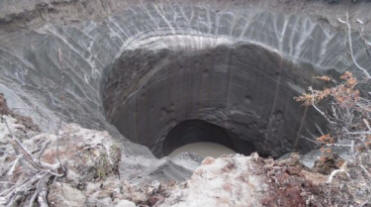 In Sibirien haben Wissenschaftler den Yamal-Krater erkundet. Foto: copah.info. 