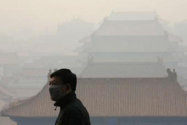 Smog umhüllte die Hauptstadt Tibets