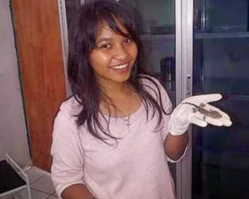 In Indonesien hat eine Frau eine Eidechse geboren