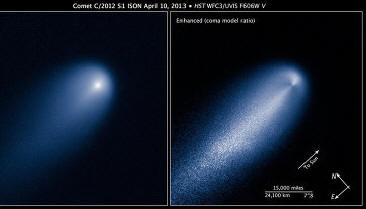 Hubble-Teleskopbild des Kometen ISON