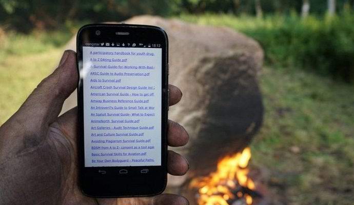 Im deutschen Wald gibt ein Kaminstein WLAN aus