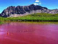 In Samara wurde das Wasser im See rot