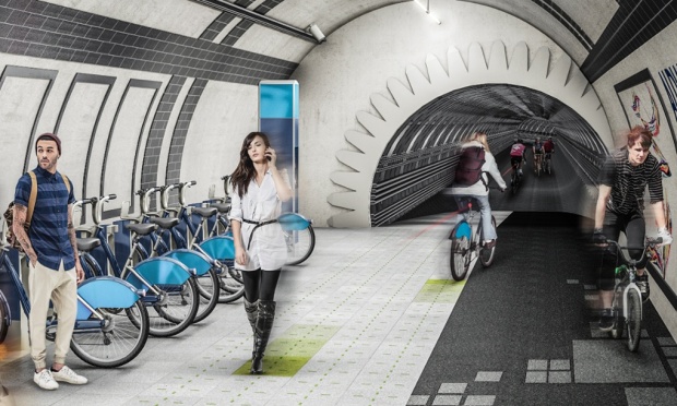 Fahrradwege erscheinen in der U-Bahn