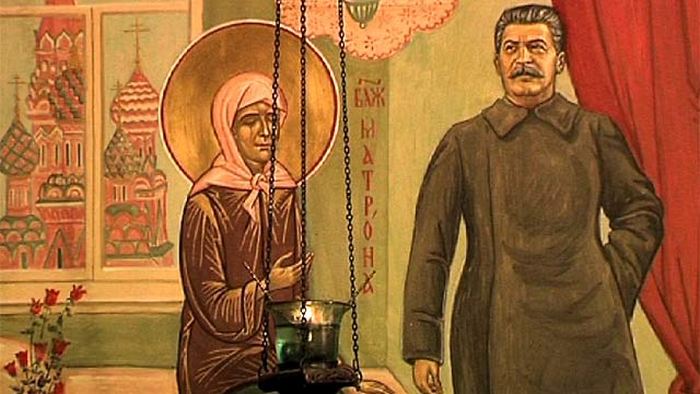 Treffen von Stalin und St. Matrona von Moskau