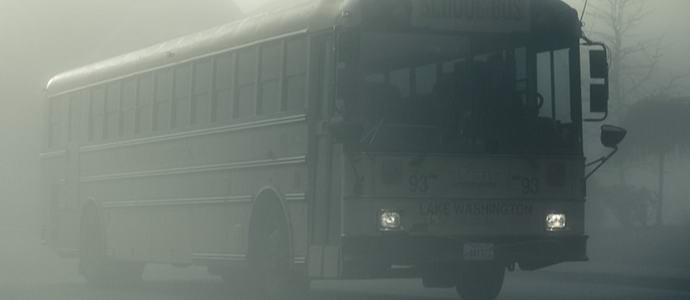 Ein Geist wurde vor dem Fenster eines Dubai-Busses fotografiert
